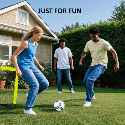 Portable Soccer Goals Set of 2 with Nets 4'x3' Backyard Indoor Outdoor Soccer Goal Kit with 2 Soccer Balls Pump and Carrying Bag for Kids
