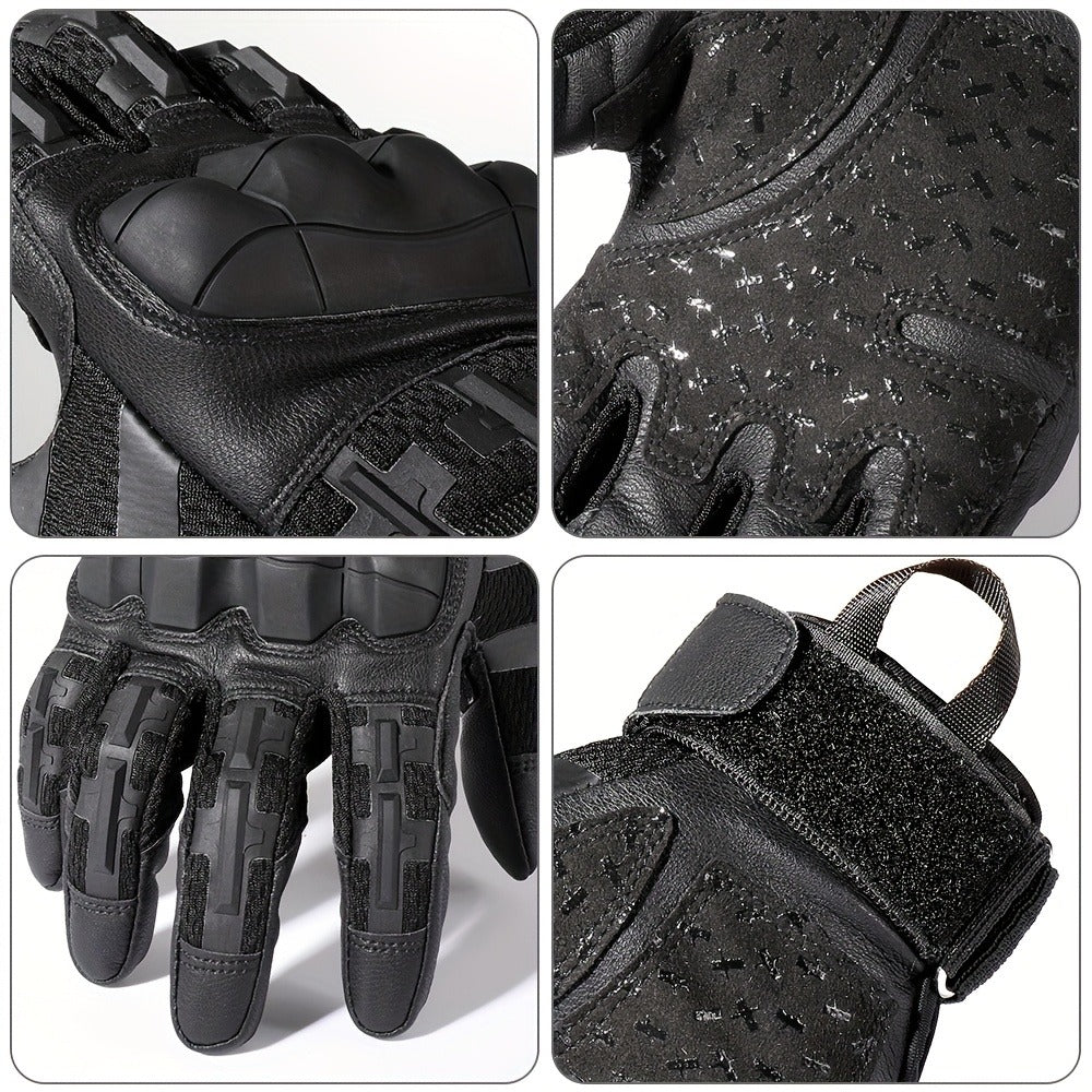 Tactical Full Finger Gloves with Touchscreen Compatibility – Camouflage Motorcycle Riding Gloves for Men Women, Anti-Slip Wear-Resistant