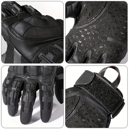Tactical Full Finger Gloves with Touchscreen Compatibility – Camouflage Motorcycle Riding Gloves for Men Women, Anti-Slip Wear-Resistant