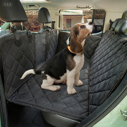 Dog Car Seat Cover for Back Seat – Waterproof Oxford & TPU Pet Seat Protector with Anti-Slip Base, Side Flaps