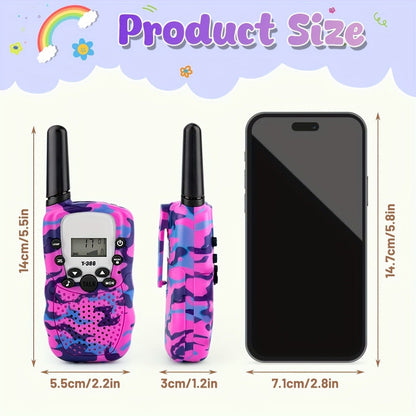 Colorful T-388 Two-Way Radio Set with LCD Screens in Two- or Four-Handset Packs for Outdoor Communication