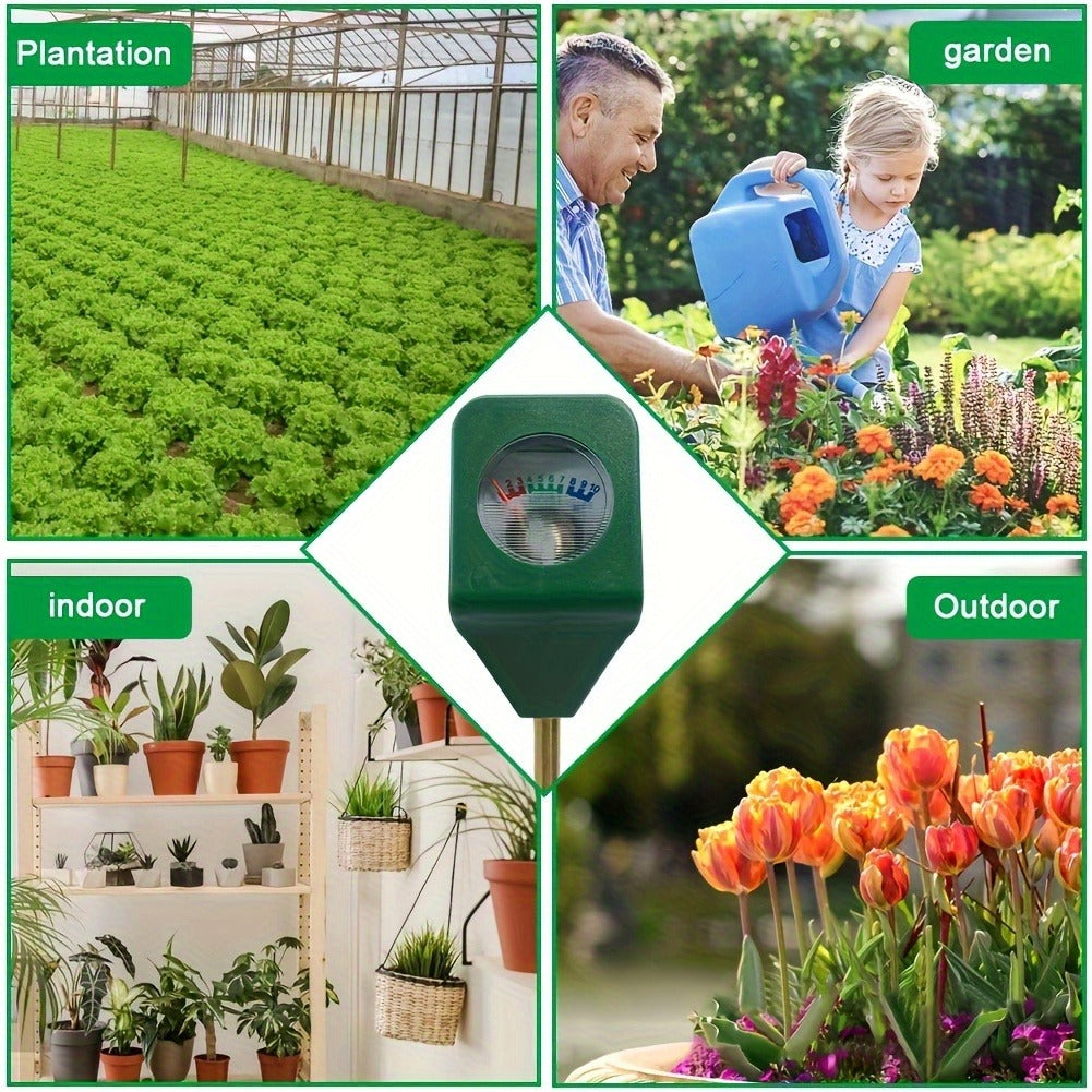 Soil Moisture Meter Probe – Mini Metal Hygrometer Sensor for Garden Plants, Portable Water Analyzer Detector for Flowers