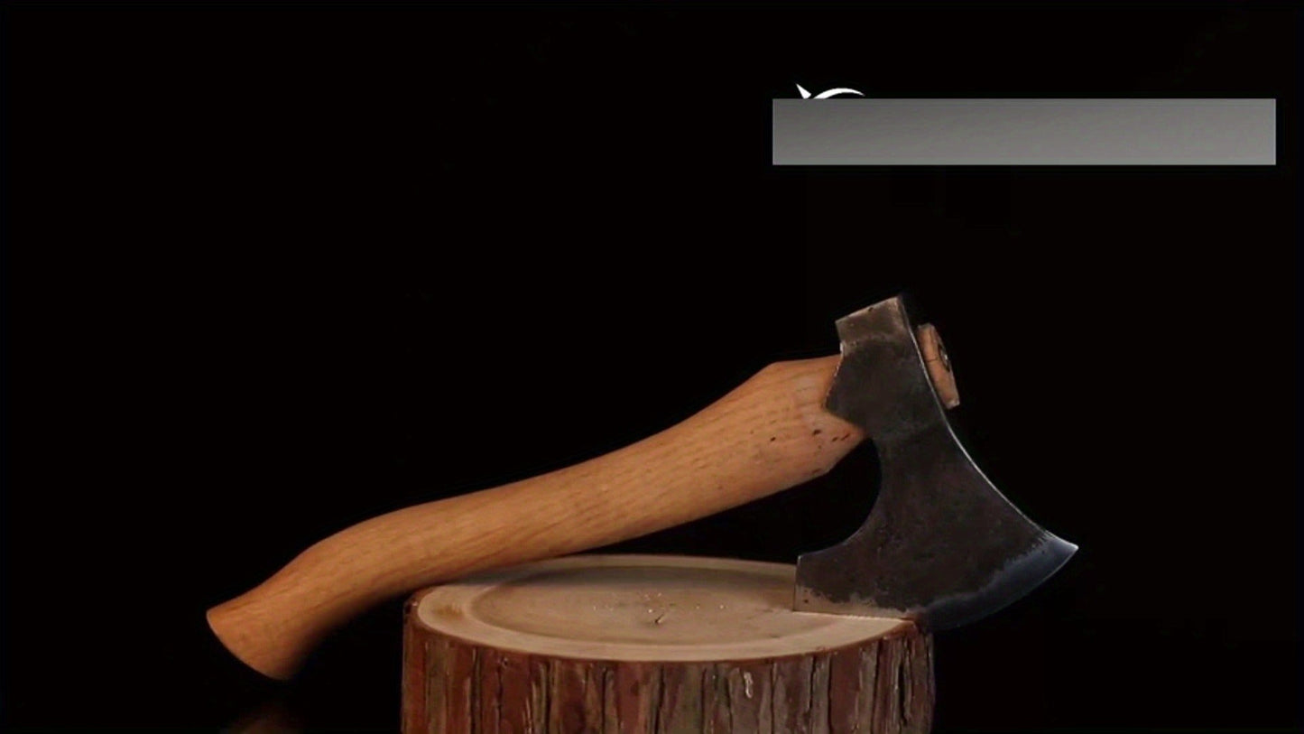 Hatchet Camping Axe 14 Inch Hand Forged High Carbon Steel Bushcraft Splitting Axe with Sheath - Wood for Garden, Patio and Yard Use