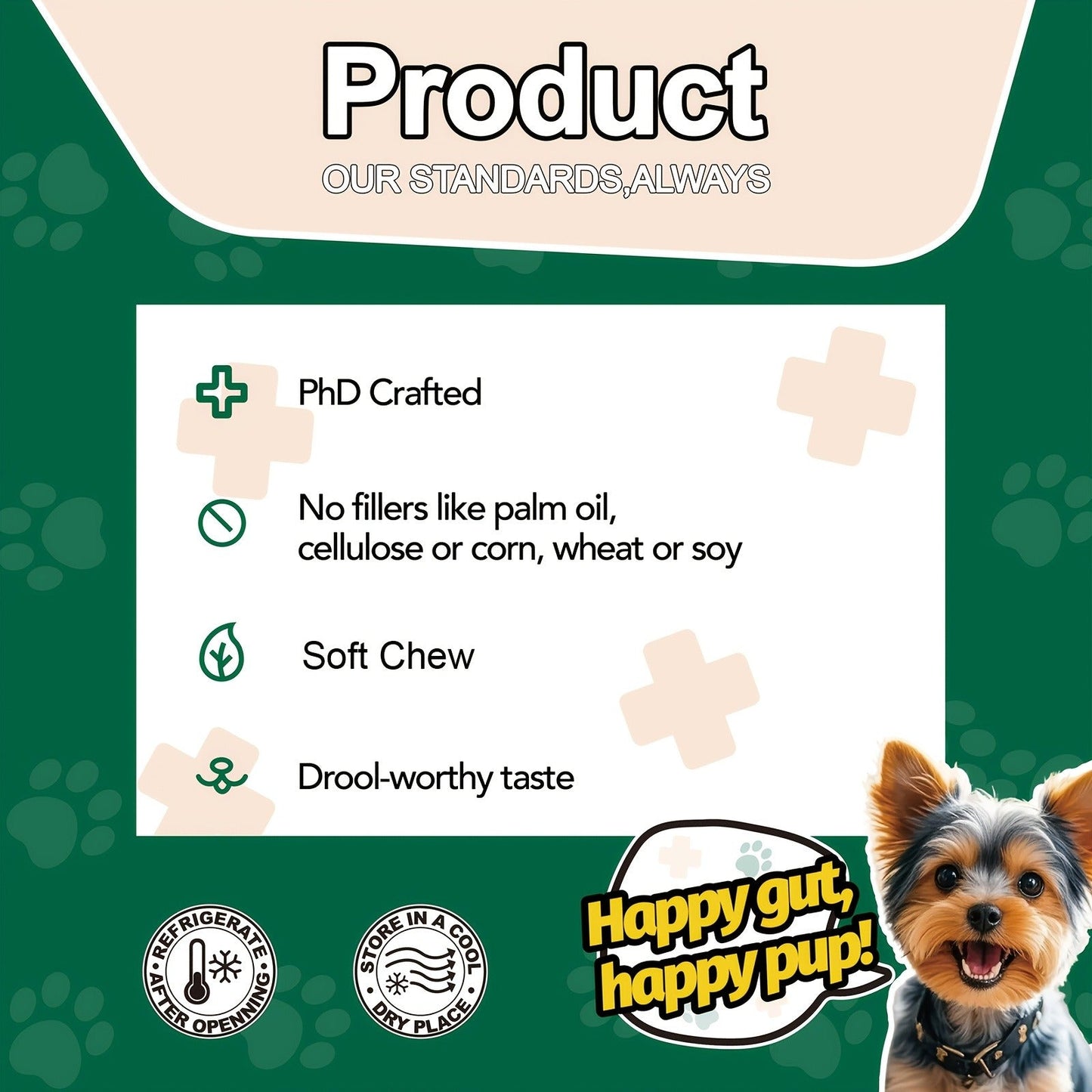 Dog Probiotic Soft Chews, Chicken Flavor, 90-Count Bottle with One- or Three-Bottle Checkout Options