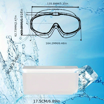Mirrored Swimming Goggles with Nose Clip, Earplugs and Case in Gold, Pink or Two-Pair Gold-and-Pink Options