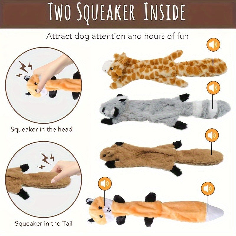 Durable Chew Toys for Dogs, Squeaky Dog Chew Toys Set – Durable Interactive Rubber Chew Toys for Small Medium Large Dogs