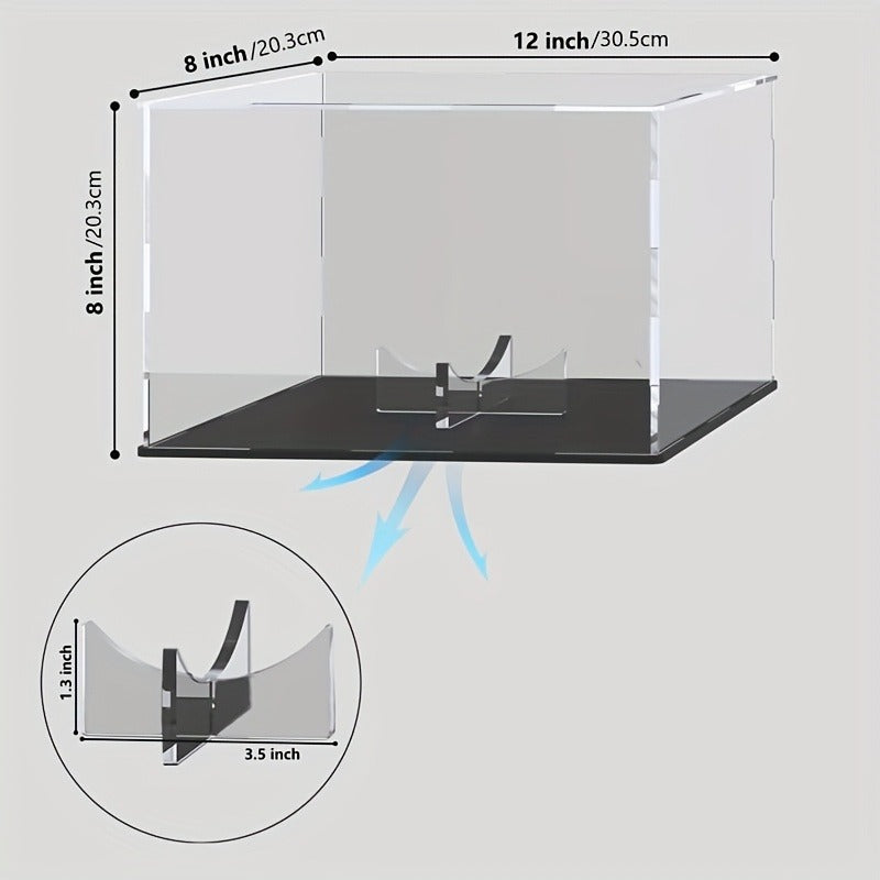 Acrylic Football Display Case Clear Crystal Box with Removable Football Stand Detachable Easy Assembly Memory Storage Display Box for Full