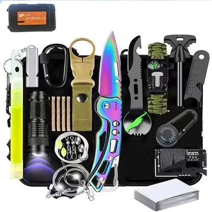 Tactical Knife Set 28-in-1 Survival Equipment – Men's Outdoor Tool Kit for Camping, Hunting, Fishing & Hiking | Perfect Father's Day Gift
