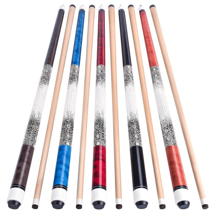 58-Inch Canadian Maple Pool Cue with 13mm Tip, 19oz or 20oz Weights and Multiple Color or Set Options