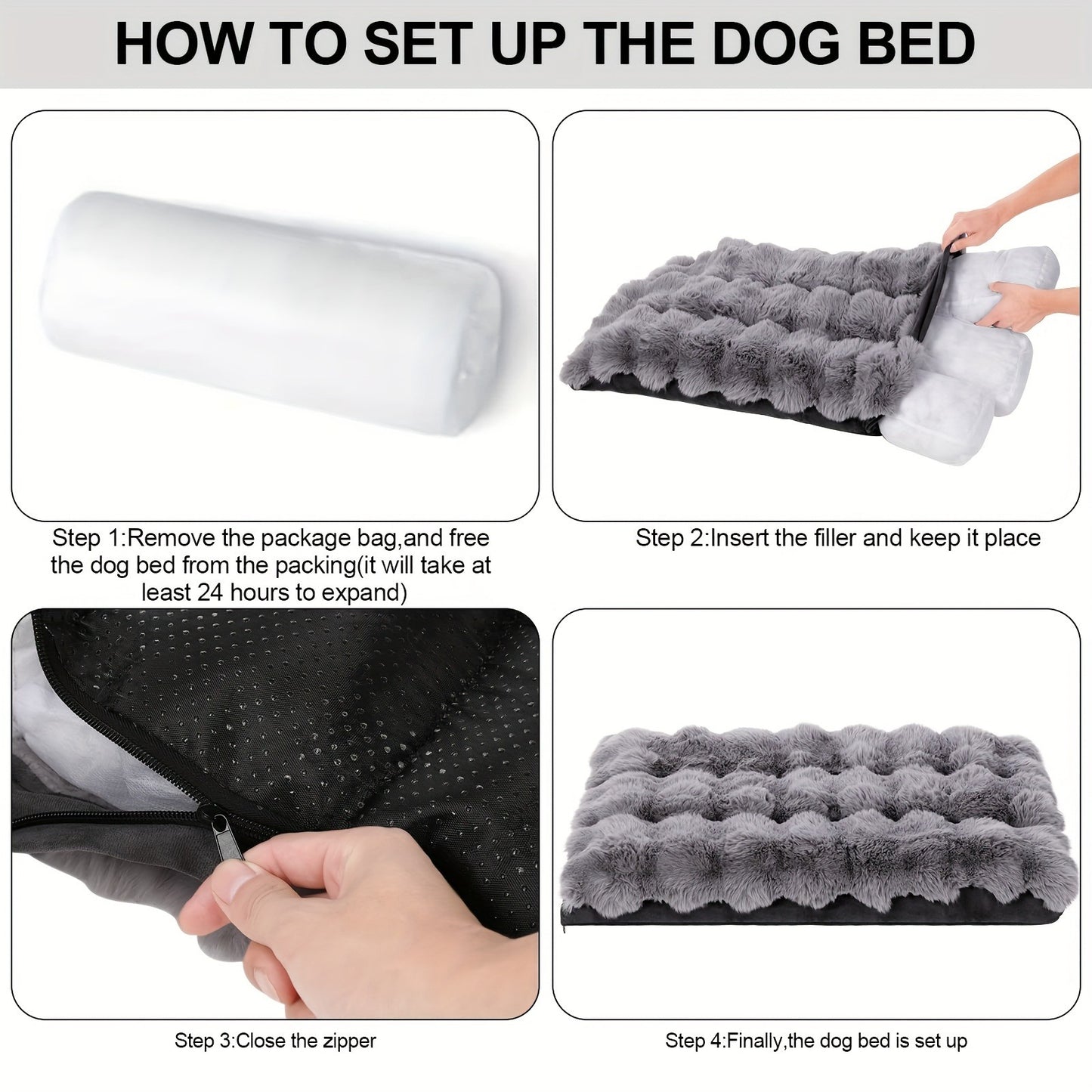 Orthopedic Dog Bed for Large Dogs – XL XXL Memory Foam Pet Bed with Removable Washable Cover, Anti-Slip Base