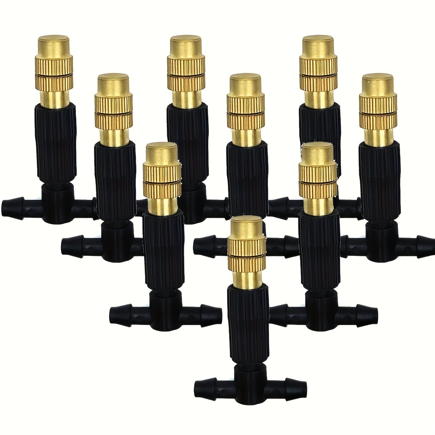 Outdoor Misting Cooling System 15m – 1/4" Brass Nozzles, 4/7mm Hose, Patio Garden Greenhouse