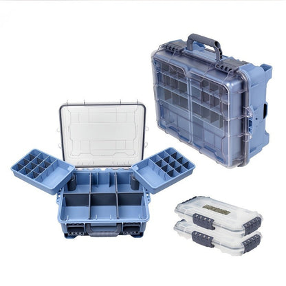 Fishing Tackle Box with Adjustable Dividers & Handle – Multi-Layer Large Capacity Portable Lure Storage Organizer for Hooks