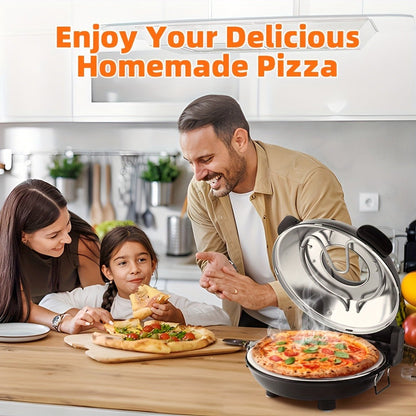 Pizza Oven Indoor 12-Inch Countertop, Heats Up to 800°F Electric Pizza Maker for Home, Fast Preheat