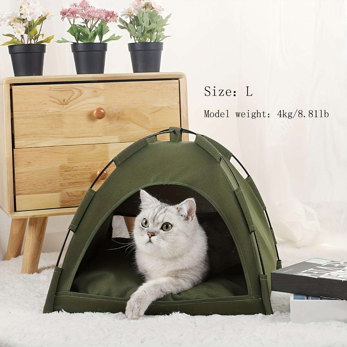 Portable Pet Tent Sleeping Nest for Cats & Dogs – Soft Cozy Foldable Pet House for Indoor Outdoor Camping Travel