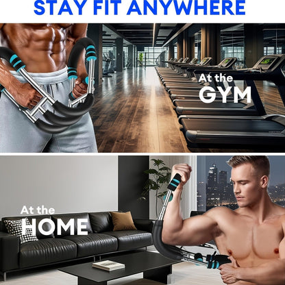 Arm Strength Trainer Three-Bar Chest Expander, Adjustable Multi-Level Resistance, Portable Detachable Forearm & Chest Workout Device