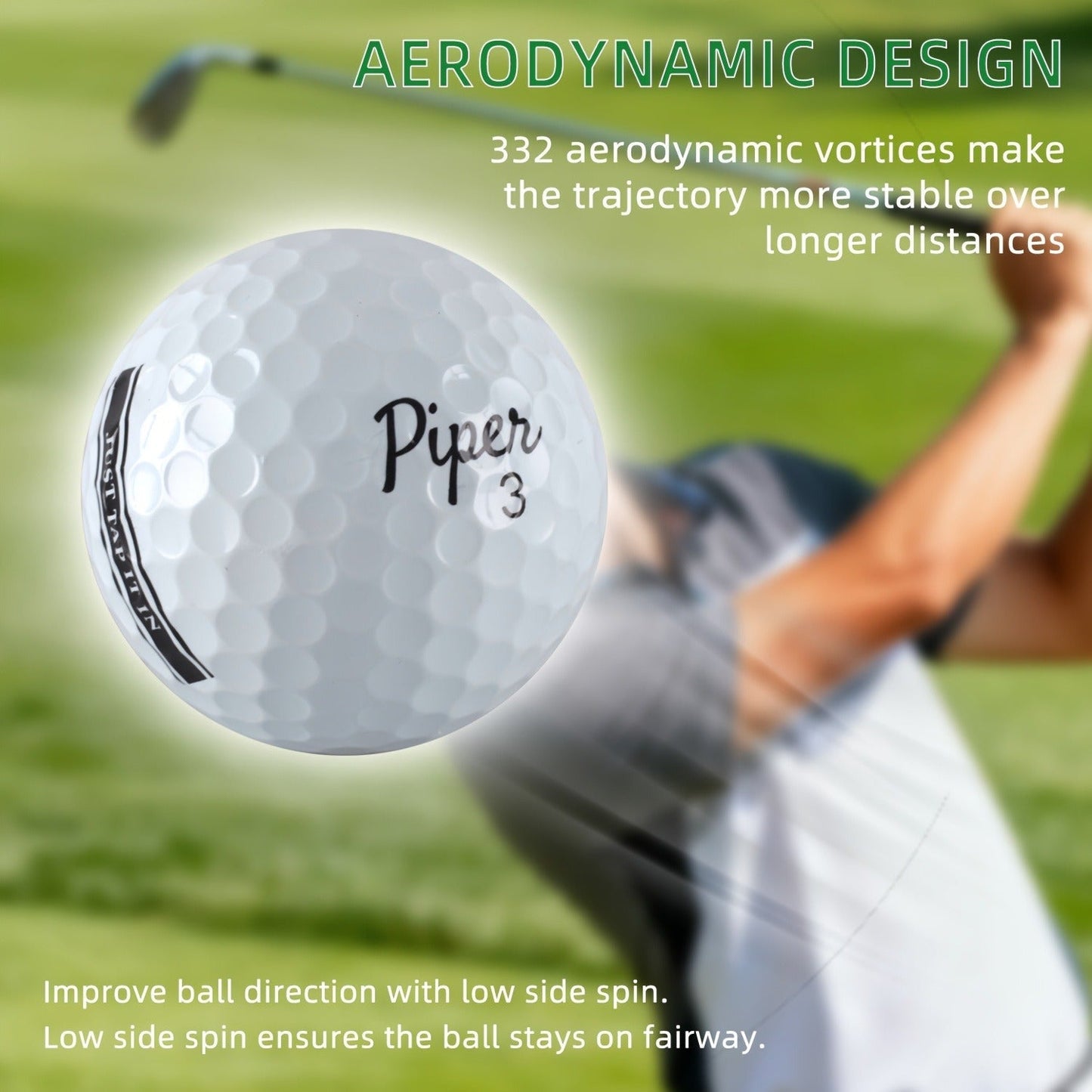 Golf Balls 3-Ply PU Cover with Soft Feel & High Visibility Colors, Professional Distance Golf Ball for Competitive Play and Training