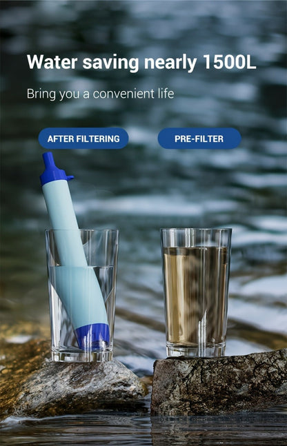 Portable Water Filter Straw for Outdoor Survival – Lightweight ABS Filtration Bottle for Hiking, Camping, Trekking & Emergency Use