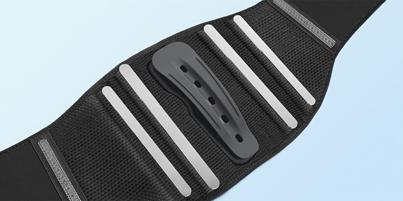 Lumbar Support Belt for Men & Women – Breathable Mesh Back Brace with 7 Stays & Integrated Lumbar Pad, Adjustable Lower Back Support