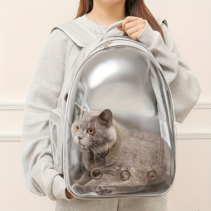 Space Capsule Pet Backpack Carrier for Cats & Small Dogs – Portable Double Shoulder Bag with Bubble Window