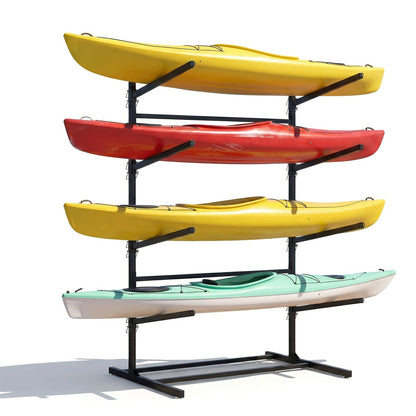 Kayak Storage Rack, Adjustable Stand for SUP, Canoe & Paddle Board, Wall, Dock & Freestanding, 400 lbs Capacity