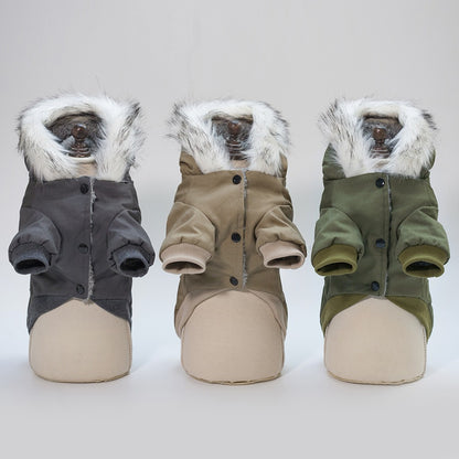 Dog Vest Coat Two-Leg Autumn Winter Lined Warm Pet Clothes for Small Medium Dogs, Sleeveless Back Coverage Dog Jacket for Cold Weather