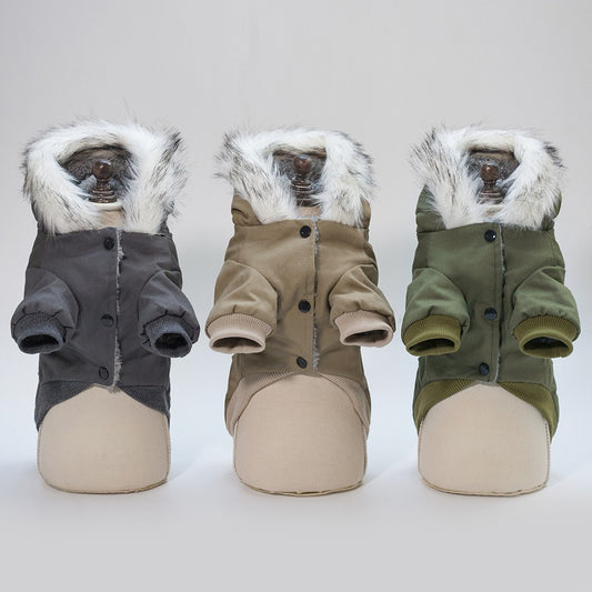 Dog Vest Coat Two-Leg Autumn Winter Lined Warm Pet Clothes for Small Medium Dogs, Sleeveless Back Coverage Dog Jacket for Cold Weather