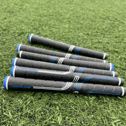 Oversized Golf Grips 10-Pack | Jumbo Blue Soft Rubber Anti-Slip Golf Club Grips for Iron & Wood Clubs – Ergonomic Precision Control Design