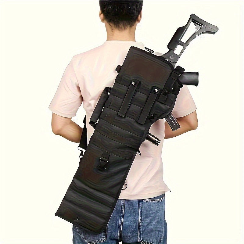 Tactical Gun Holster Sling Scabbard Bag, Water-Resistant Polyester Rifle Pistol Case with Ambidextrous Design and Adjustable Shoulder Strap