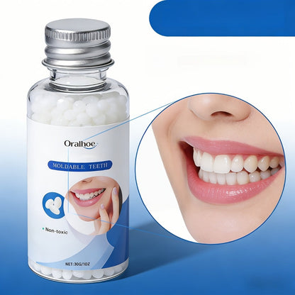 Temporary False Tooth Kit DIY Cosmetic Dental Moldable Thermoplastic Realistic Fit for Missing Broken