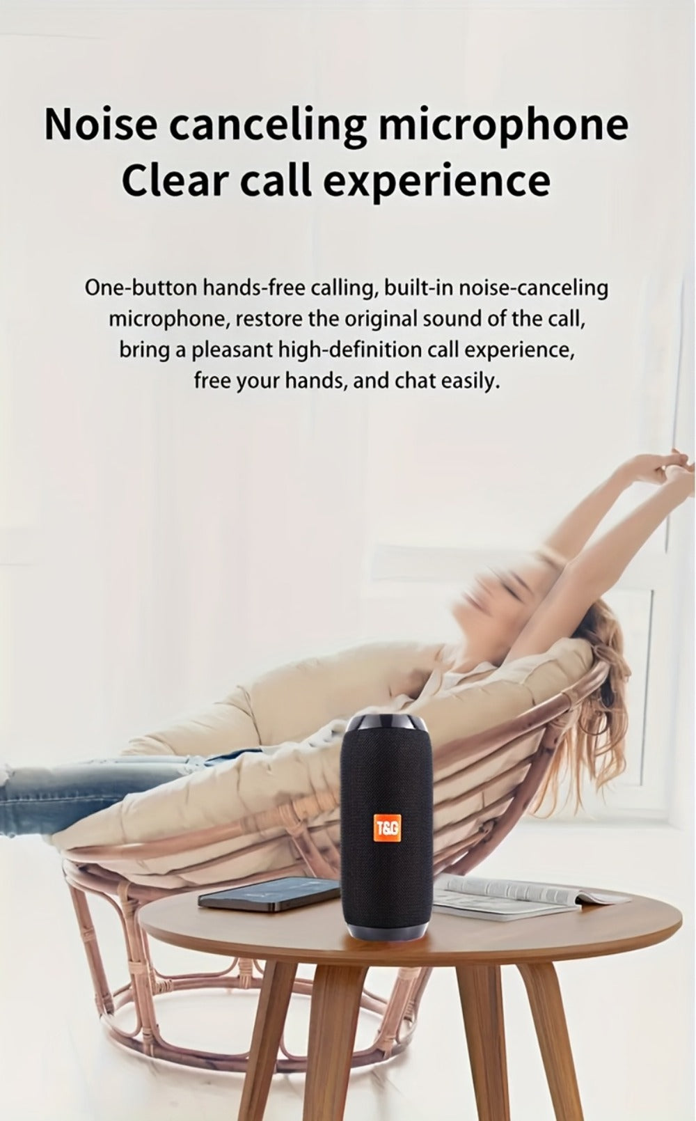 Bluetooth Speaker T&G TG117 10W TWS Model with 1200mAh Battery, FM, TF, USB, Type-C and Eight Colors