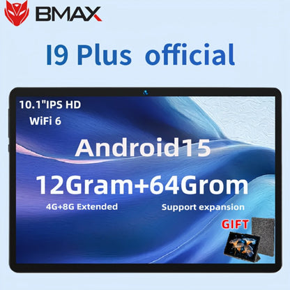 Android Tablet BMAX I9 Plus 10.1-Inch with Android 15, RK3562 CPU, 64GB Internal Storage and 6000mAh
