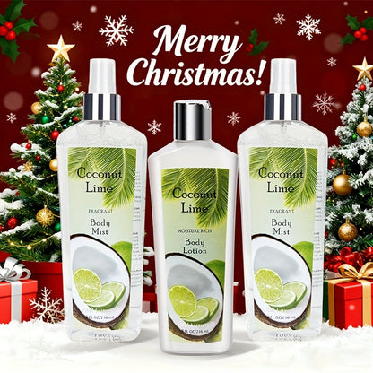 Body Care Gift Set for Women 3pcs, Body Wash, Lotion & Perfume Fragrance Moisturizing Skin Care Kit Sweet