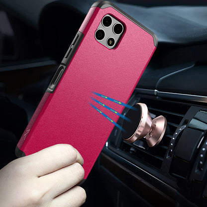 Phone Case Dual-Layer PC and TPU Cover for T-Mobile Revvl 7 5G in Red, Purple, Pink, Black, Gray or Blue