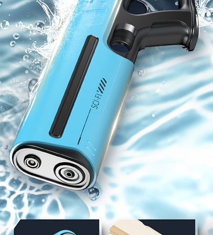 Rechargeable Electric Water Blaster with Pulse Light, Self-Fill Function and Blue, White or Brown Gift Box Options