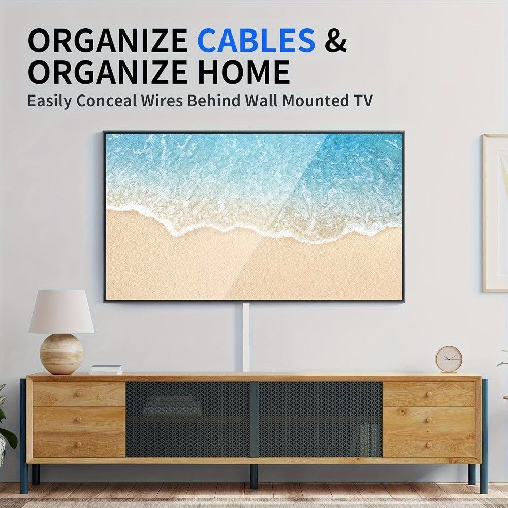 Cable Raceway Cord Hider for Wall Paintable White Self-Adhesive No-Drill for an Everyday Personal Care Routine