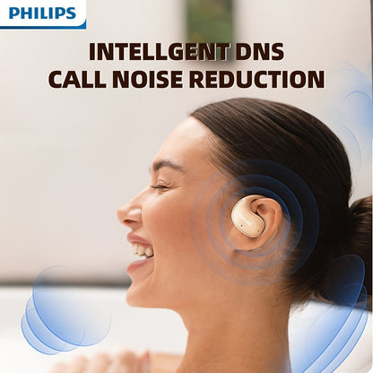 True Wireless Earbuds Philips TAT2708 Open-Earhook Set with Call Noise Reduction, Touch Controls and USB-C Case