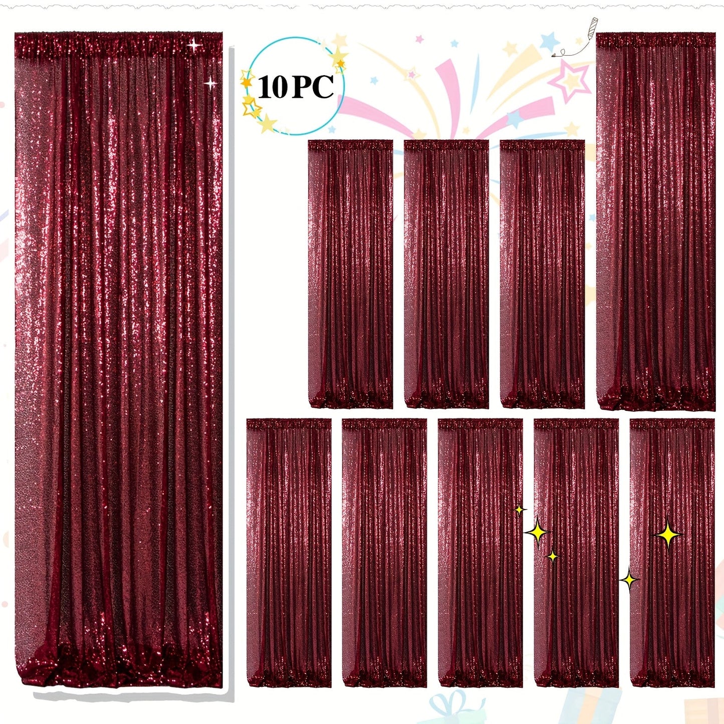 Sequin Backdrop Curtains 2FTx8FT Glitter Photography Background Panels for Party Wedding Birthday for an Everyday Personal Care Routine