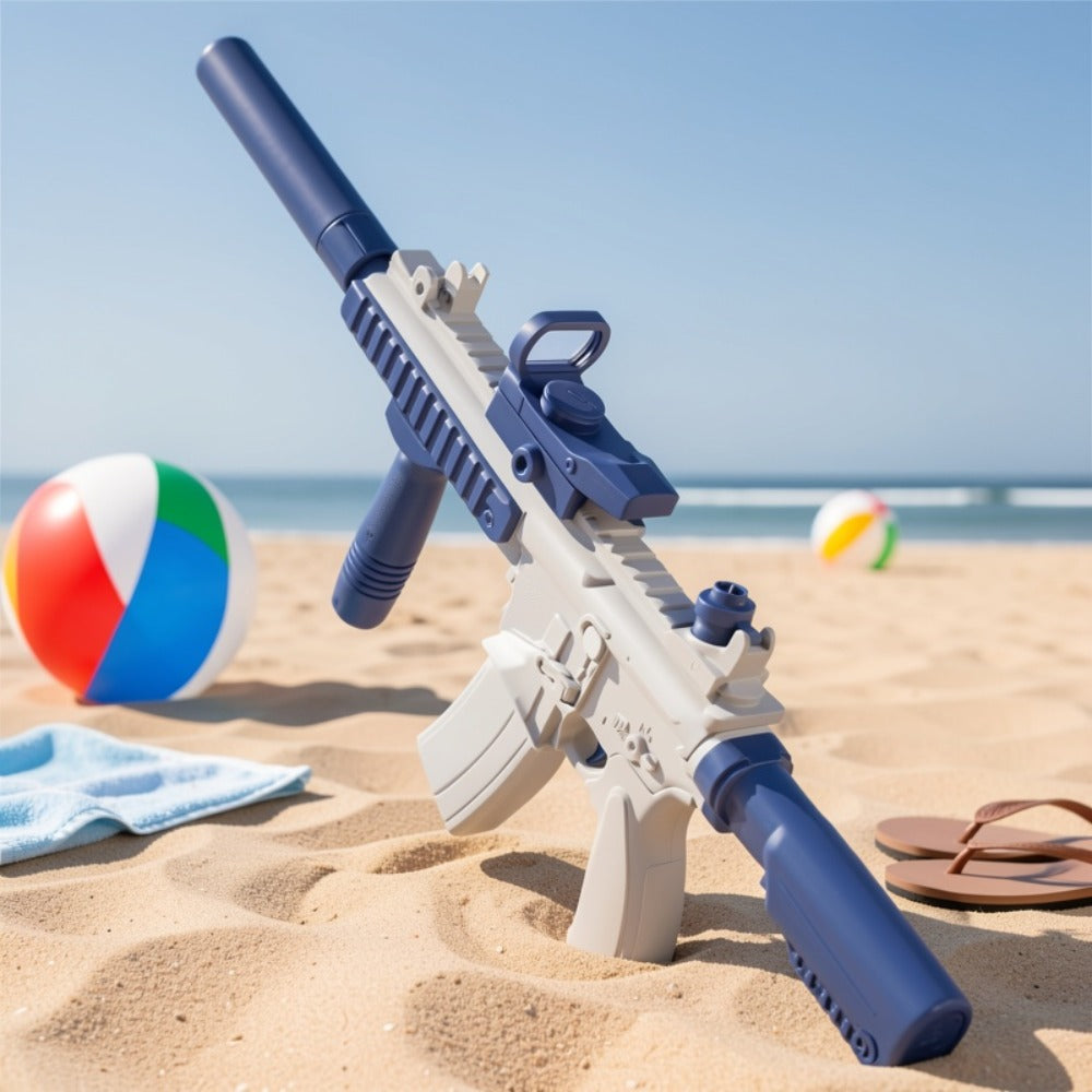Continuous-Fire Water Gun for Kids & Adults, High- Long-Range Squirt Blaster for Summer Beach Pool Backyard Outdoor Play