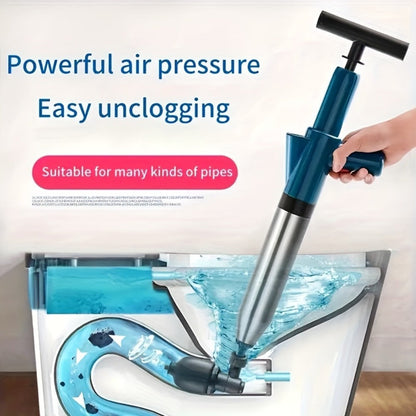Air Pressure Drain Unclogger, One-Shot Toilet Dredging Tool for Kitchen & Bathroom, Sewer Pipe Blockage Remover
