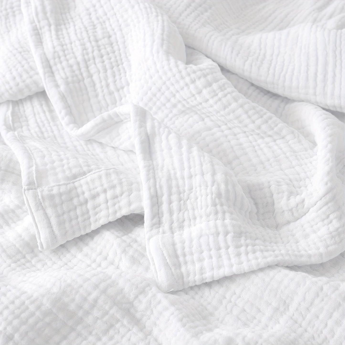 Muslin Blanket 100% Cotton 6-Layer, Breathable Gauze Throw for Couch & Bed, All Season, 13 Colors