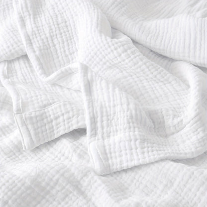 Muslin Blanket 100% Cotton 6-Layer, Breathable Gauze Throw for Couch & Bed, All Season, 13 Colors
