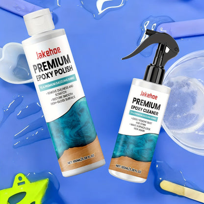 Epoxy Resin Polish & Cleaner 2pcs – Scratch Remover, High Gloss Restorer for Epoxy Surfaces