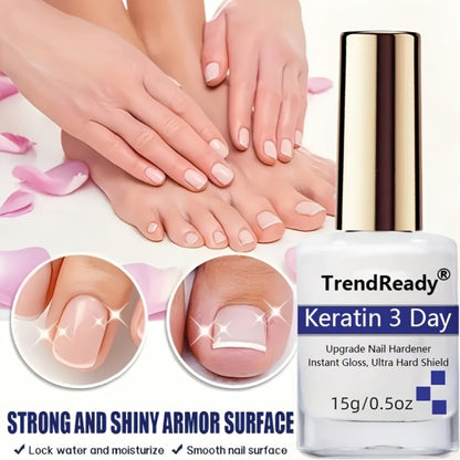 Nail Hardener for Weak Brittle Splitting Nails 2 Pack – Fast Drying White Nail Strengthener with Vitamin E