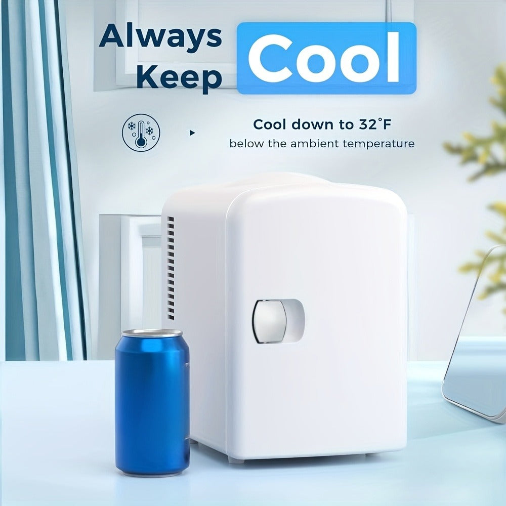 Mini Fridge Skincare Refrigerator 1.06 Gallon Portable - Mini Freezer for Bedroom Dorm Office