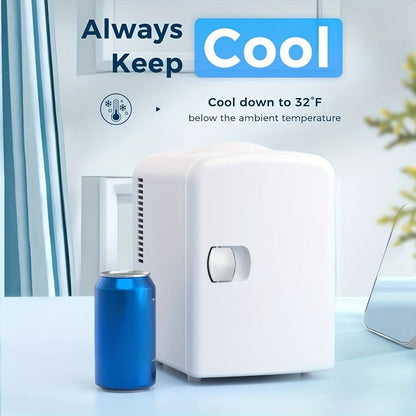 Mini Fridge Skincare Refrigerator 1.06 Gallon Portable - Mini Freezer for Bedroom Dorm Office