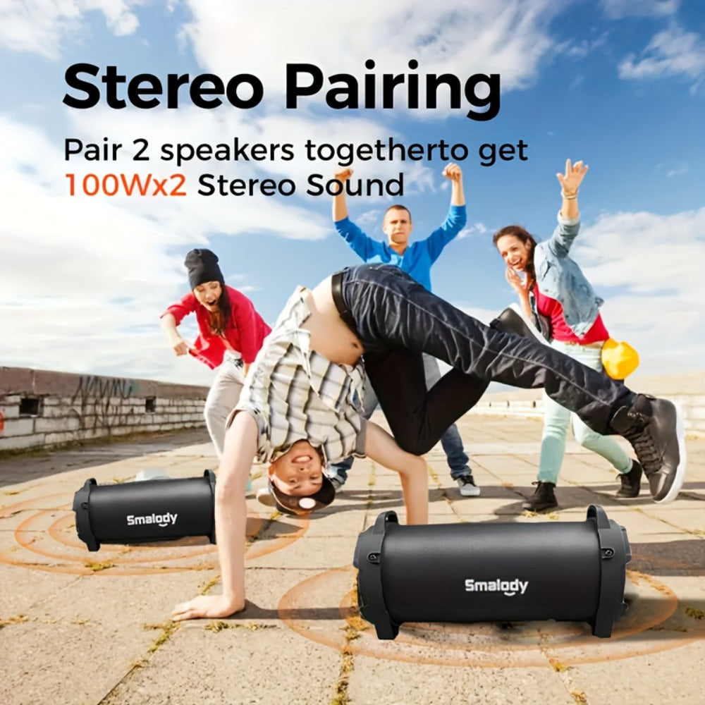 Large Outdoor Boombox Speaker Portable Loud Stereo System, Powerful Wireless Bluetooth Boombox for Home