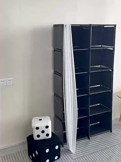 6-Tier Storage Rack Shelving Unit 15.75 Inch, Multi-Purpose Dust-Proof Organizer for Closet, Bedroom