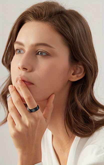 Health Monitoring Smart Ring with Heart Rate HRV Sleep Tracking, Steps Calories Body Temp & Menstrual Cycle – Bluetooth 5.3, iOS & Android