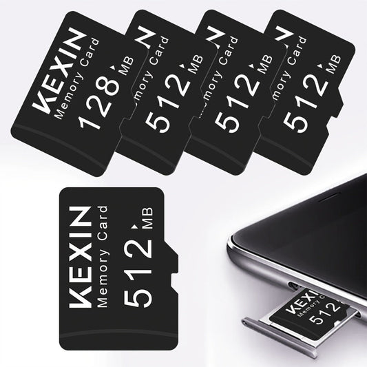 Micro SD Card 5 Pack 128MB 512MB Class 4 TF Flash Memory Cards – Multi-Device Storage for Camera Car Audio GPS Game Console Tablet Phone