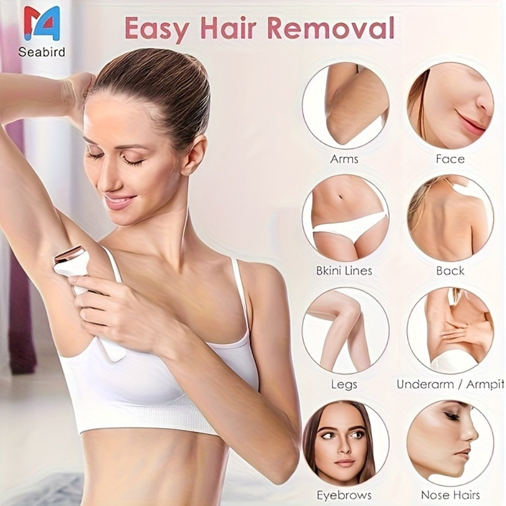 Electric Shaver for Women 4-in-1 Rechargeable Grooming Kit – Painless Hair Remover Eyebrow Trimmer Nose Hair Bikini Trimmer